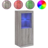 vidaXL Komoda s LED svjetlima boja sivog hrasta 41x37x100 cm | shoptok.hr