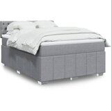  Krevet s oprugama i madracem svjetlosivi 140x190 cm od tkanine | shoptok.hr