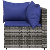  Kutna vrtna sofa od poliratana s jastucima siva | shoptok.hr