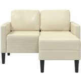 SOFA 2-sjed s ležaljkom u obliku slova L krem umjetna koža | shoptok.hr