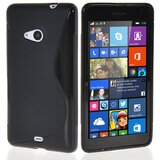  Gumijasti / gel etui S-Line za Microsoft Lumia 535 - črni Cene