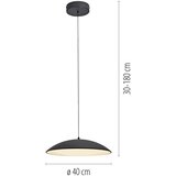 SCHÖNER WOHNEN 14606-18-LED prigušiva luster na sajli LENTE LED/17W/230V prečnik 40 cm crna | Eponuda.com