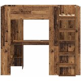  Okvir kreveta na kat s stolom s pohranom Staro drvo 80 x 200 cm | Eponuda.com