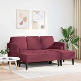  dvoslojna sedežna garnitura z blazinami v bordo tkanini, (22094668) | Shoptok.si