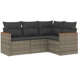  4-dijelni set vrtnih sofa od poliratana s jastucima sivi | shoptok.hr