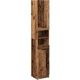 Maison Chic Kopalniška omarica - Kopalniški kabinet Old Wood 32x34x188,5 cm Inženirski les, (21794826) | Shoptok.si