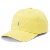 Polo Ralph Lauren Otroška bombažna bejzbolska kapa rumena barva