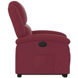  Električni naslonjač na podizanje od tkanine boja vina | shoptok.hr
