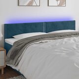  LED uzglavlje tamnoplavo 200x5x78/88 cm baršunasto | shoptok.hr