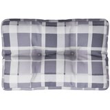  Jastuk za palete sivi karirani 60 x 40 x 12 cm od tkanine | Eponuda.com