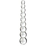 SuperLove Glass Perfect Beads Dildo Clear Cene