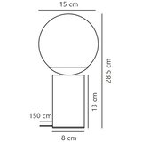 Nordlux Stona lampa LILLY 1xE14/25W/230V mermer/braon | Eponuda.com