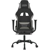  Masažni gaming stol z oporo za noge črno in svetlo sivo blago, (21152258) | Shoptok.si