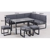 Ambia Garden jedilna lounge garnitura tkanina aluminij, jeklo | Shoptok.si