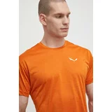 Salewa Športna kratka majica Puez Melange oranžna barva