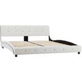 vidaXL Posteljni okvir belo umetno usnje 160x200 cm | Shoptok.si