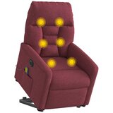  Električni masažni naslonjač na podizanje od tkanine boja vina | shoptok.hr