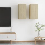 vidaXL TV omarica 2 kosa sonoma hrast 30,5x30x60 cm iverna plošča, (20733692) Cene