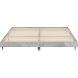  Okvir kreveta boja betona 200x200 cm od konstruiranog drva | shoptok.hr