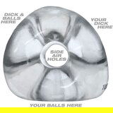 Oxballs TRI-SPORT XL 3-Ring Cocksling Clear Cene