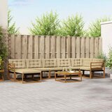  Set vanjskih sofa 22 pcs Prirodna i bež Čvrsto drvo akacije | shoptok.hr
