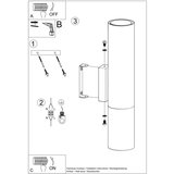  Stenska svetilka LOOPEZ črna/medena, (21347356) | Shoptok.si