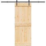 vidaXL Klizna vrata s priborom za montažu 80 x 210 cm masivna borovina | shoptok.hr