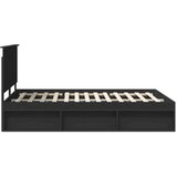  Konstrukcija postelje Črna 140 x 200 cm Masivno borovo les, (5000103618) | Shoptok.si