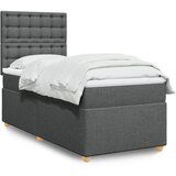Maison Chic Box spring postelja - Vzmetna postelja z vzmetnico temno siva 100x200 cm blago SL16657, (21895854) | Shoptok.si