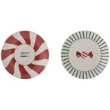 Bloomingville Crveni/krem desertni tanjuri u setu 2 kom s božićnim motivom od kamenine ø 12,5 cm Yule – | shoptok.hr
