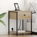 vidaXL Nočne omarice s predalom 2 pcs sonoma hrast 42 x 41 x 56 cm | Shoptok.si