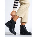 Shelvt Black classic women's flat ankle boots | shoptok.hr