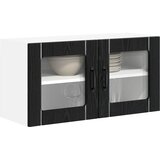  Zidni stakleni ormarić LUCCA Crni hrast 80 x 31 x 40 cm | Eponuda.com
