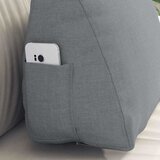  Jastuk za leđa Svijetlo siva 45 x 20 x 35 cm tkanina | shoptok.hr