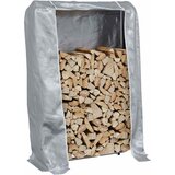 vidaXL stojalo za drva z dežnim pokrovom 100x25x150 cm pocinkano jeklo | Shoptok.si