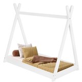 springos Otroška postelja Tipi z letvenim dnom Hišna postelja Šotor Masiven les 70 x 140 x 130 cm, (21724362) | Shoptok.si