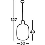 XXXL VISEČA SVETILKA Barrel 30/127 cm E27 | Shoptok.si