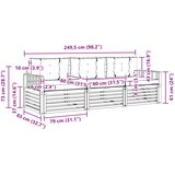  Set vanjskih sofa 3 kom. Prirodna i svijetlo siva | shoptok.hr