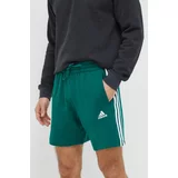 Adidas Bombažne kratke hlače zelena barva