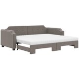 vidaXL Izvlečna dnevna postelja z vzmetnico taupe 80x200 cm blago, (20787866) | Shoptok.si