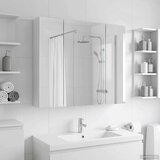 Kopalniška ogledalna omara s polico Bela 80 x 14.5 x 70 cm, (5000233308) | Shoptok.si