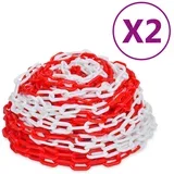 za upozorenje 2 kom crveno-bijeli plastični 30 m