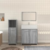 3-dijelni set kupaonskog namještaja siva boja hrasta drveni | shoptok.hr