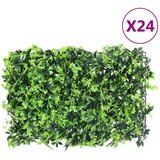 vidaXL ograja iz umetnih listov 24 kosov zelena 40x60 cm Cene