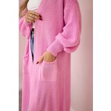 Kesi Włoski Sweater long cardigan light pink | shoptok.hr