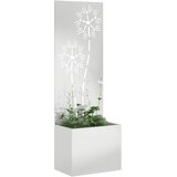  Privatnost u vrtu Cvjetni Srebrno 50 x 150 cm Pocinčani čelik | shoptok.hr