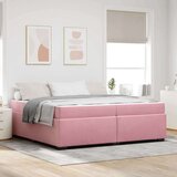  Konstrukcija postelje z vzmetnico Roza 200 x 200 cm blago, (5000126049) | Shoptok.si
