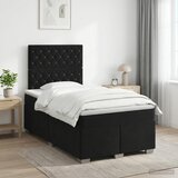  Boxspring krevet s madracem Crna 120 x 200 cm Baršun | shoptok.hr