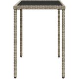  Vrtni stol sa staklenom pločom sivi 115x54x74 cm od poliratana | shoptok.hr