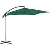 vidaXL Previsni senčnik z jeklenim drogom 250x250 cm zelen Cene